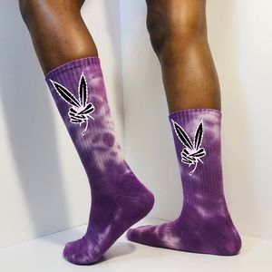 Mary Jane peace sign tie-dye socks